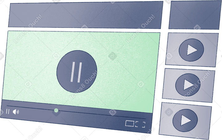 screen video player PNG、SVG