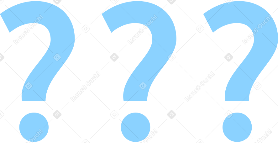 three question marks PNG、SVG