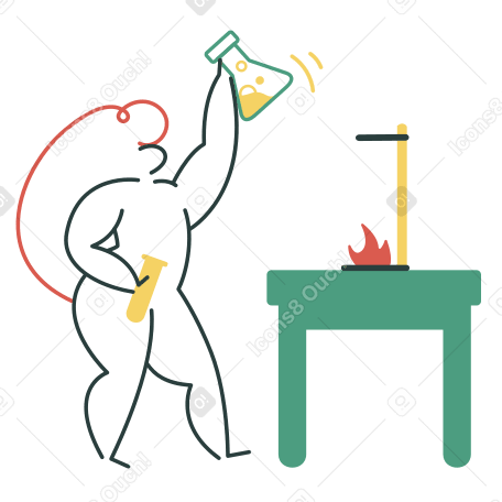 Chemistry Illustration in PNG, SVG