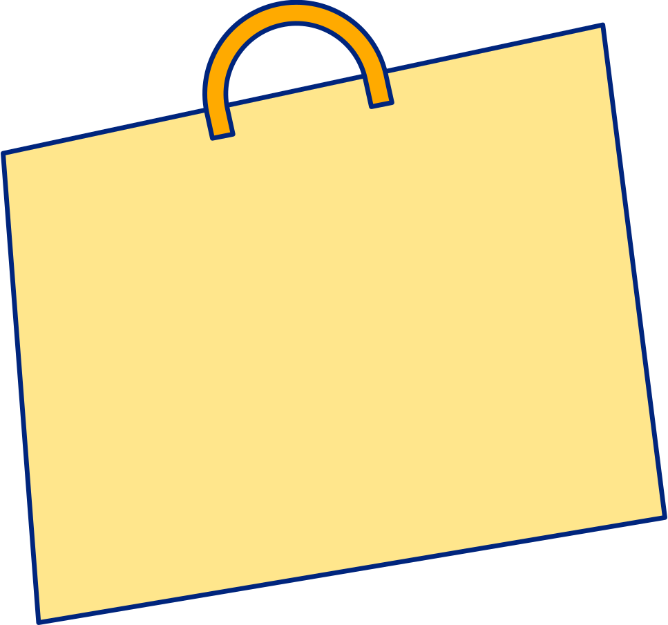 Shopping bag yellow Illustration in PNG, SVG