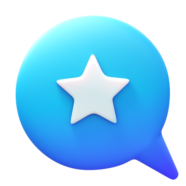 Starred speech bubble  PNG, SVG