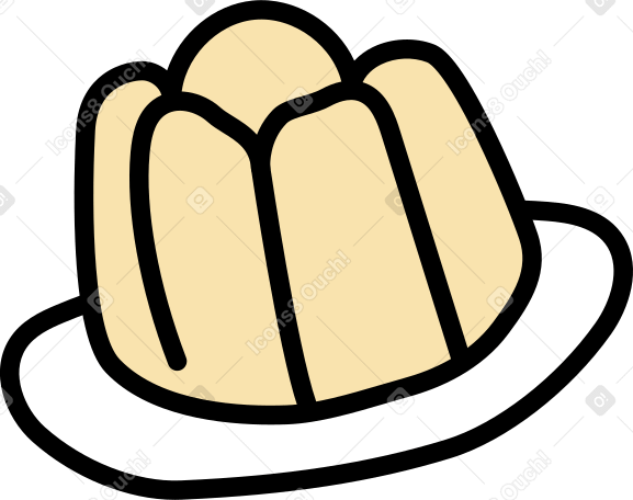 jelly on a plate PNG, SVG