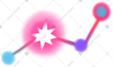 Big pink constellation PNG, SVG