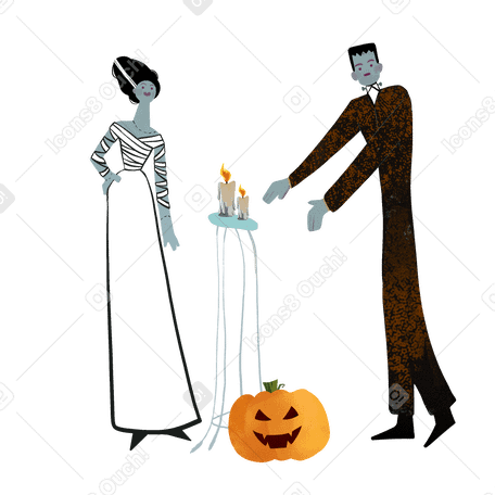 Halloween party Illustration in PNG, SVG