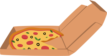 pizza in box PNG, SVG