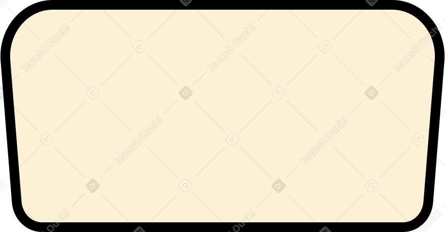 Бежевый прямоугольный пуф в PNG, SVG