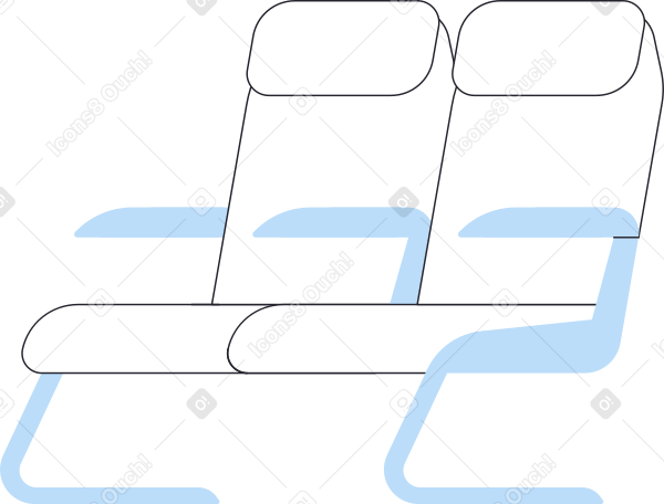 Assento do corredor do avião PNG, SVG