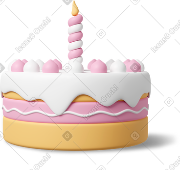 Birthday cake small PNG, SVG