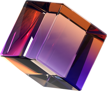 Cube en verre bicolore PNG, SVG