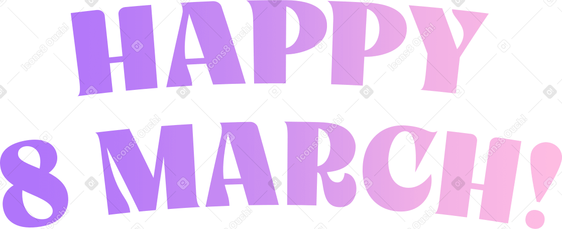 text happy 8 march PNG、SVG