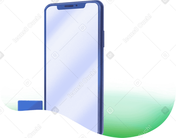 Телефон на зеленом фоне в PNG, SVG