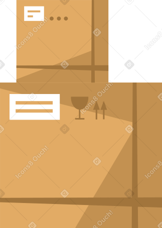two boxes Illustration in PNG, SVG