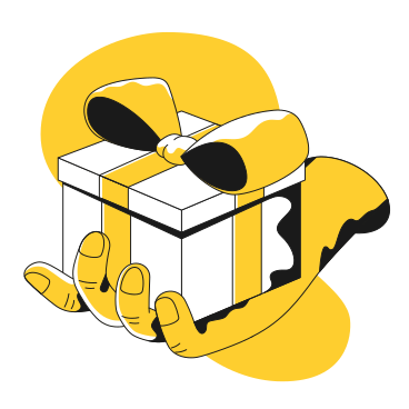 Hand holding gift PNG, SVG