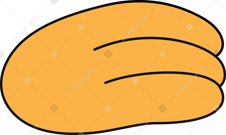 Main jaune sans pouce PNG, SVG