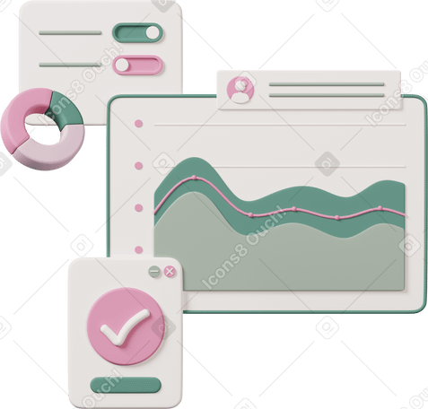 3D chart window with analytics PNG, SVG