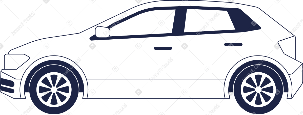 Carro de passageiros perua vista lateral PNG, SVG