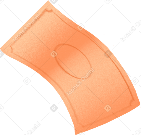 Оранжевая банкнота в PNG, SVG