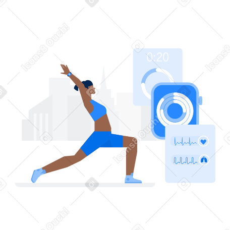 Illustration Fitness intelligent aux formats PNG, SVG