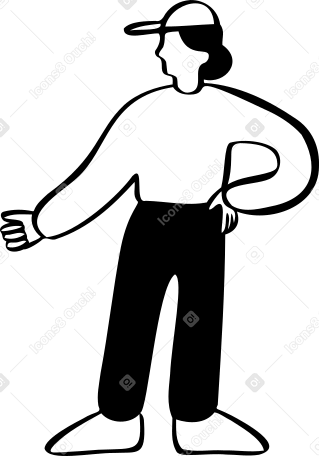 man in a cap PNG, SVG