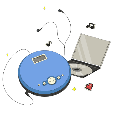 Cd-плеер и компакт-диск в PNG, SVG
