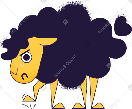 angry sheep PNG, SVG