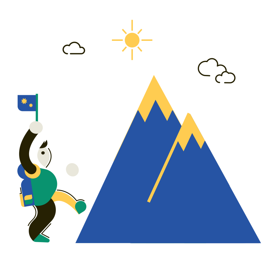 Mountaineer Illustration in PNG, SVG
