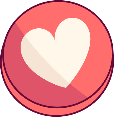 red icon with a heart like PNG, SVG
