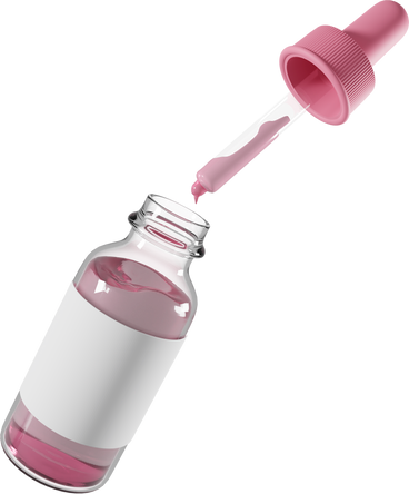 open cosmetic serum bottle with dropper PNG, SVG