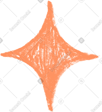 Orange star PNG, SVG