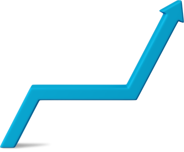 blue increase arrow graph PNG, SVG