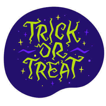 Text Trick or treat lettering broken style PNG, SVG