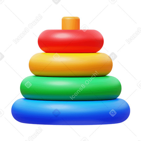 3D pyramid toy Illustration in PNG, SVG