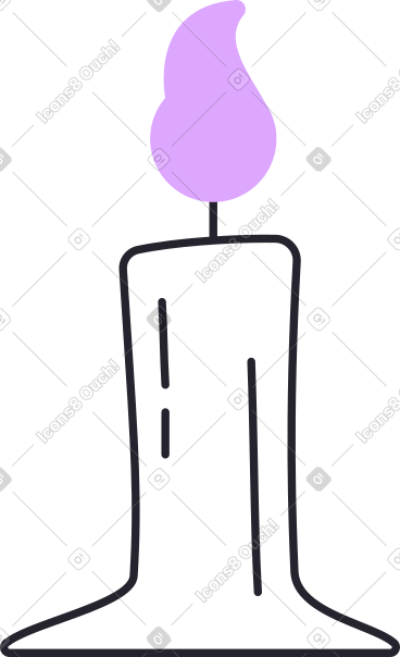 Small white candle PNG, SVG