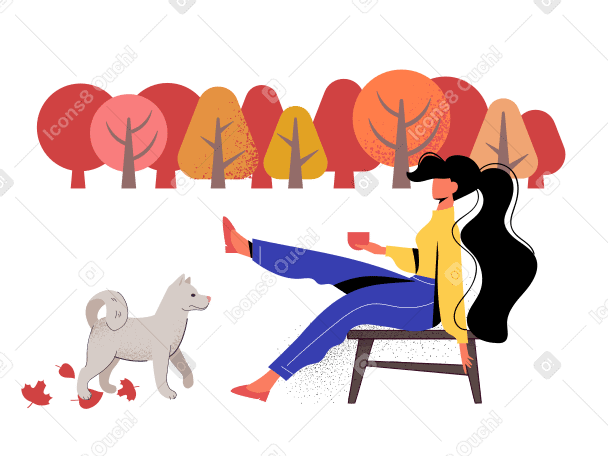 A walk in the park Illustration in PNG, SVG