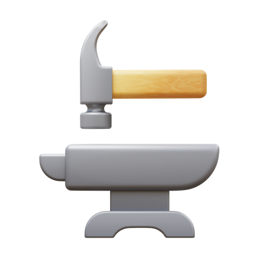 hammer and anvil PNG, SVG