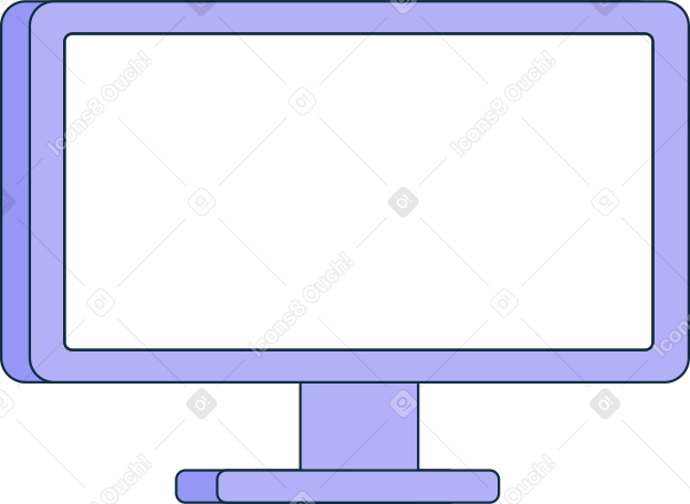 purple computer monitor PNG, SVG