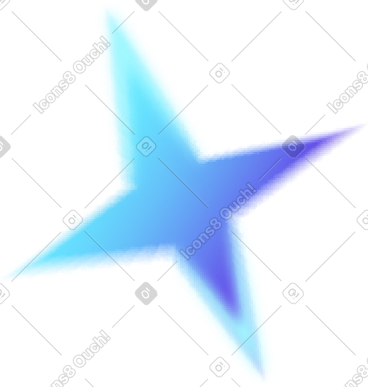 Blue star PNG, SVG