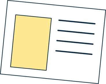 Blatt papier mit bild und text PNG, SVG