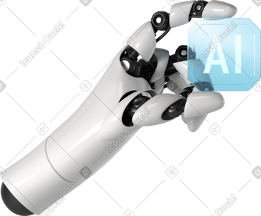 Robot hand with ai icon PNG、SVG