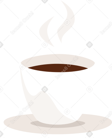 cup of coffee with steam Illustration in PNG, SVG
