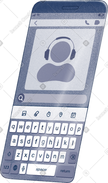 Phone screen with message from service PNG, SVG