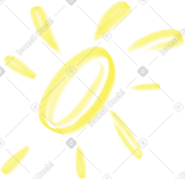 Doodle sun PNG, SVG