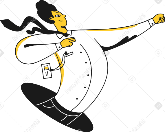 man in the shirt stretched out his hand Illustration in PNG, SVG