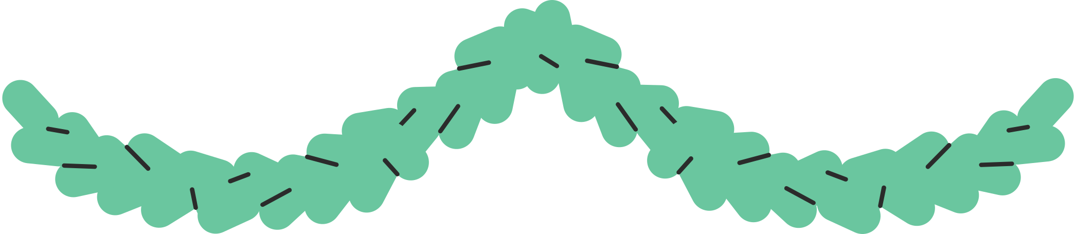 pine garland Illustration in PNG, SVG