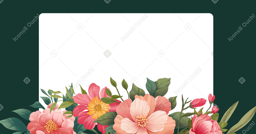 핑크 꽃과 복사 공간 PNG, SVG