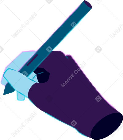 hand in fingerless glove with a stylus PNG, SVG