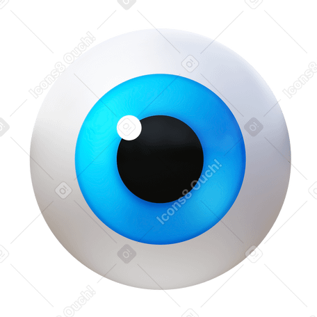 3D eye Illustration in PNG, SVG