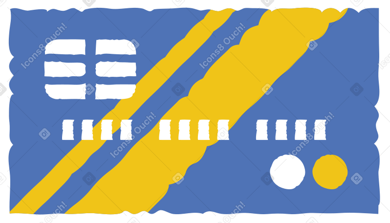 credit card front Illustration in PNG, SVG