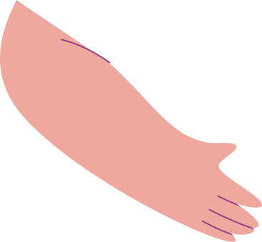 Hand with open palm в PNG, SVG