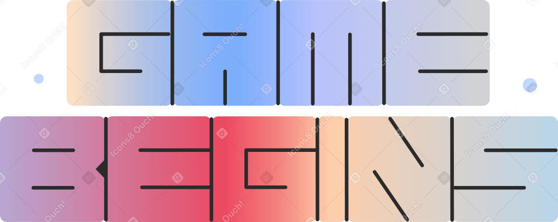 lettering game begins в PNG, SVG